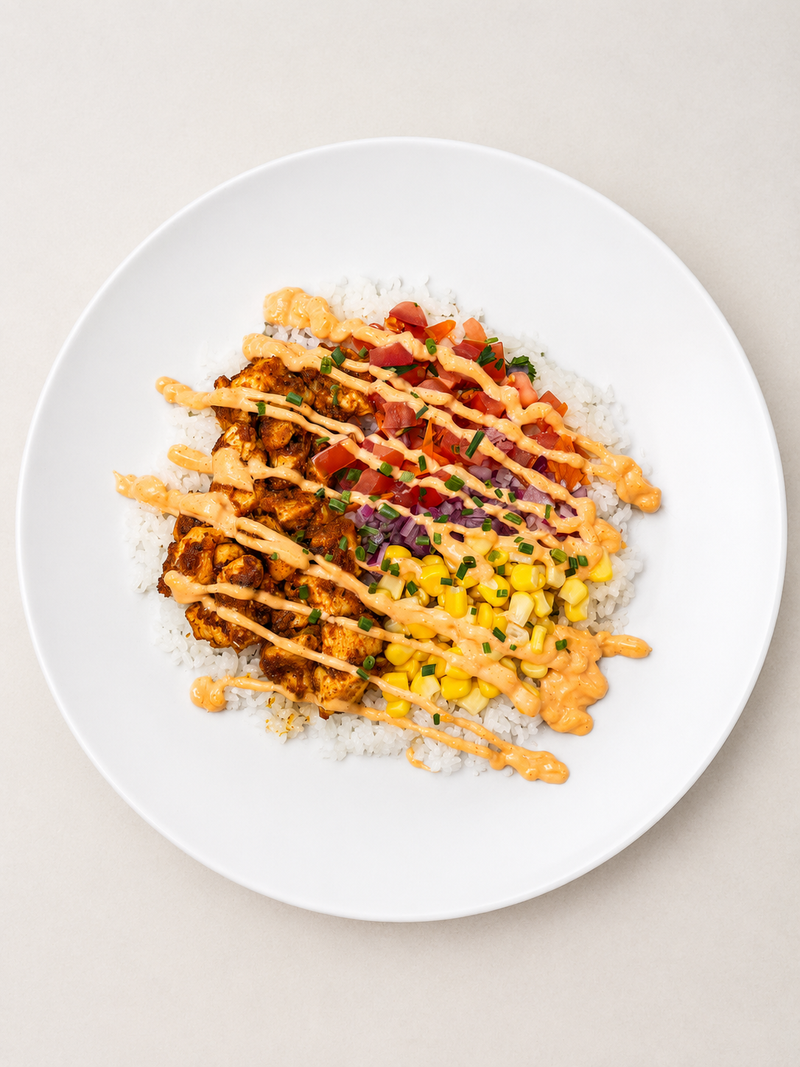 Peri Peri Chicken Burrito Bowl - MealsByAgileX